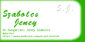 szabolcs jeney business card